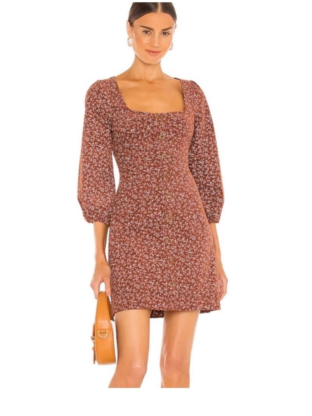 Veronica Beard Ranja Dress Nutmeg Size M